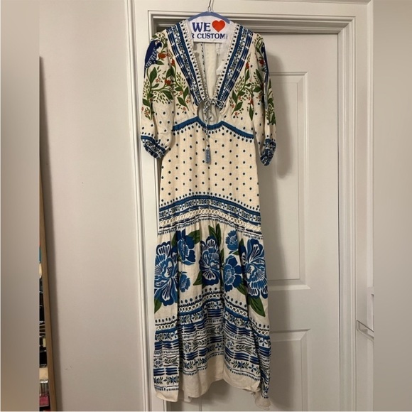 Farm Rio Macaw Flight Tiered Maxi Dress Size XS - Picture 4 of 7